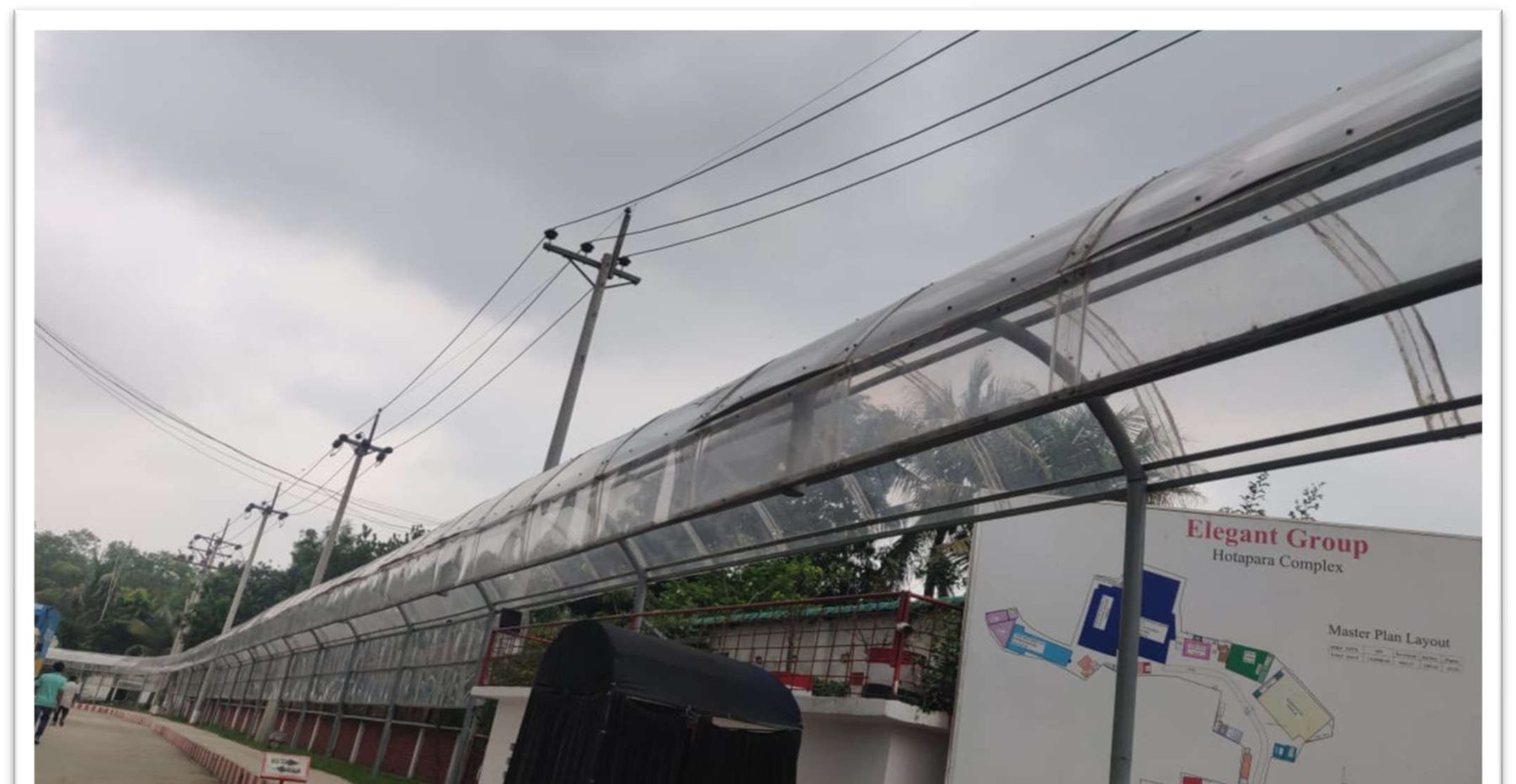 Covered walkway structure, Elegant Group Hotapara Complex